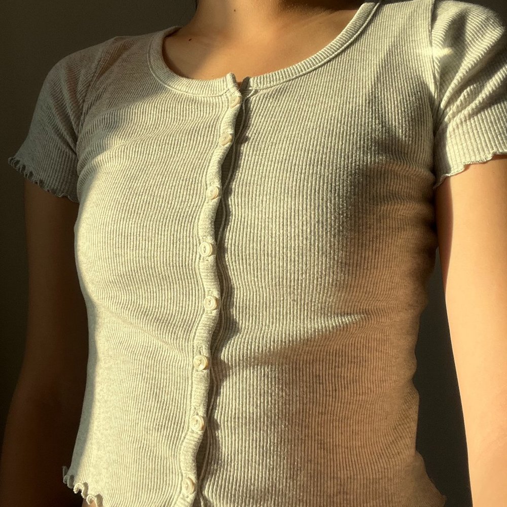 button up crop top